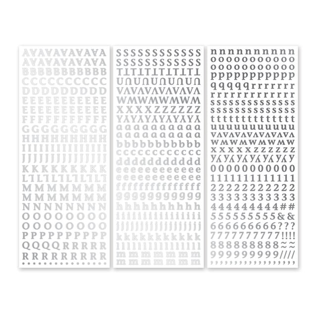 シルバー クラッシー ミニ ABC/123 スティッカー デコレーション関連 Album Life
